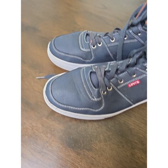 Levi's Shoes Mens Size 11 High Top Blue Casual Sneakers Leather Patch - Picture 10 of 16